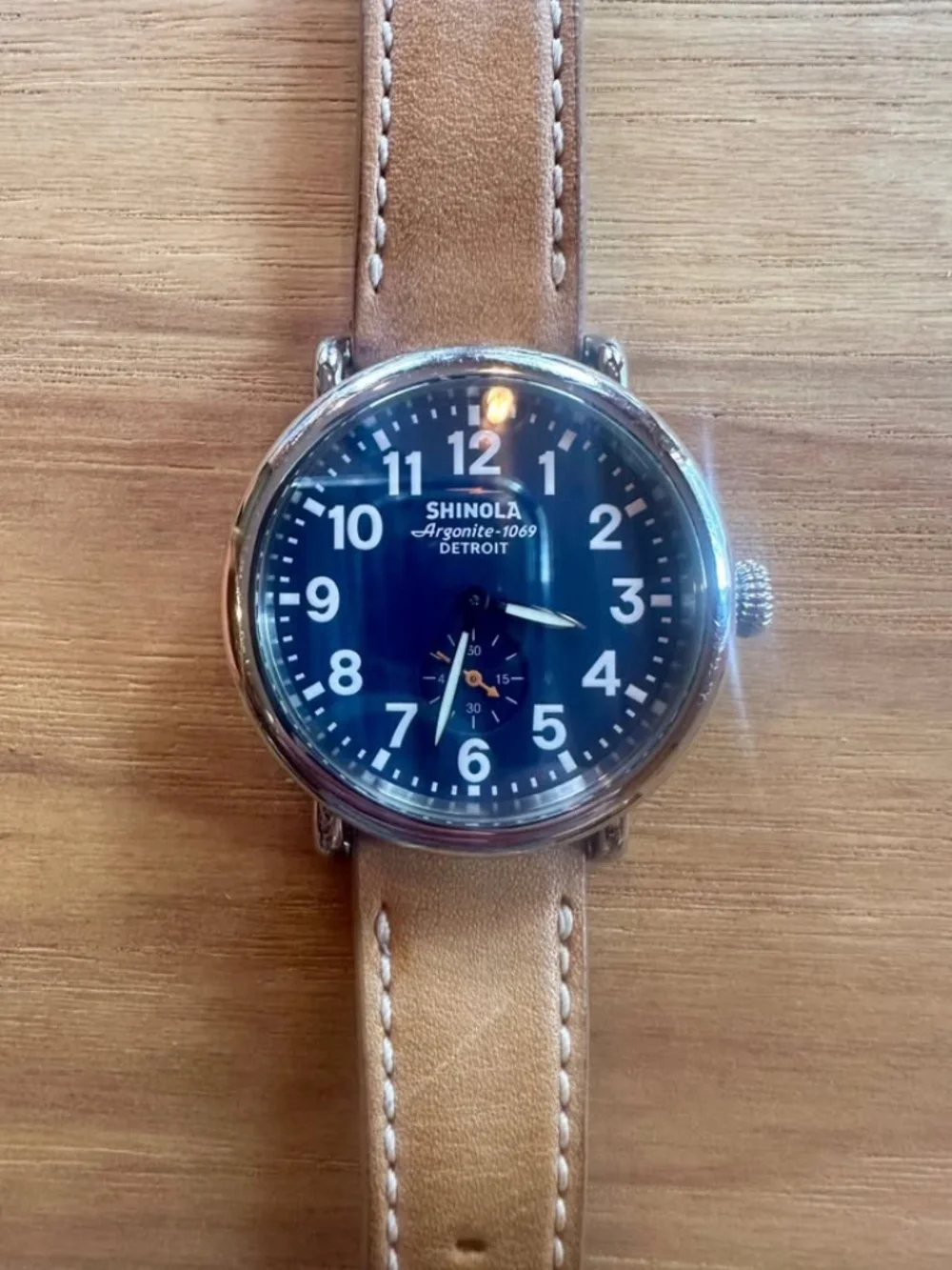 Shinola Runwell 40mm Blue Dial Argonite-1069 Detroit | Original Box & Full Set